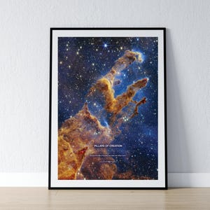 Impression des piliers de la création, citation de Carl Sagan, affiche, impression, citation inspirante, Terre, astronomie, minimaliste, art mural, décoration d'intérieur, espace