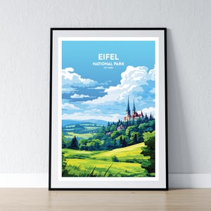 Eifel Nationalpark Poster Eifel Nationalpark Druck Minimalistisches Poster Print Wohnkultur Wand Kunst Reise Geschenk WPA