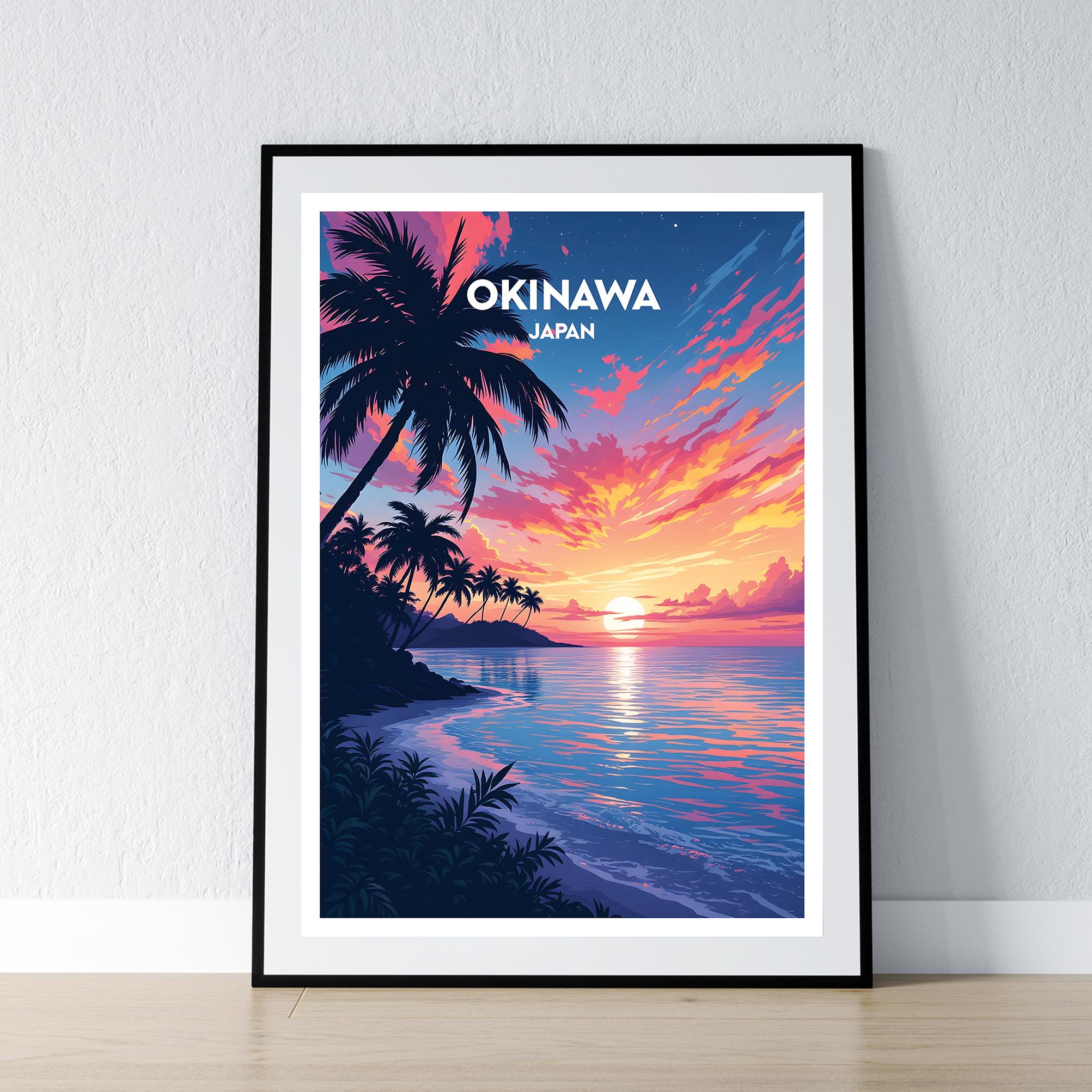Okinawa Poster Japan Print Japanese Wall Art Gift Travel Poster