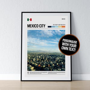 Mexiko-Stadt Poster Mexiko-Stadt Wandkunst Mexiko-Stadt Koordinaten Fotoabzug Reisegeschenk Poster Druck Home Wanddeko