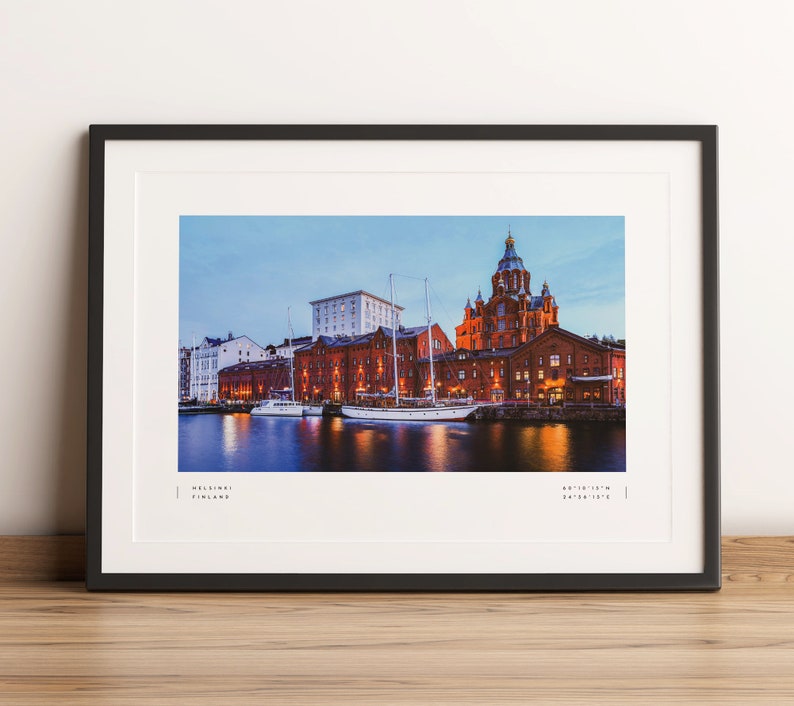 Helsinki Print Helsinki Poster Helsinki Coordinates Etsy