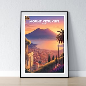 Naples Print, Naples Poster, Vesuvius Print Poster, Naples Wall Art, Naples Photo Print, Naples Travel, Vesuvius Wall Art