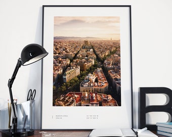 Barcelona Print, Barcelona Poster, Barcelona Coordinates, Barcelona Wall Art, Barcelona Black and White, Barcelona Travel, Spain Print