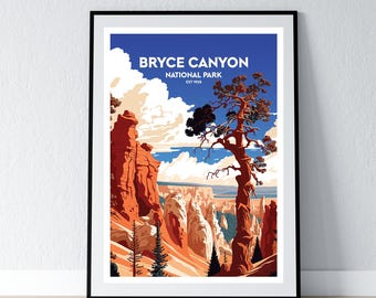 Bryce Canyon National Park Poster Bryce Canyon National Park Print Minimalistische Poster Print Home Decor Art Travel Gift WPA