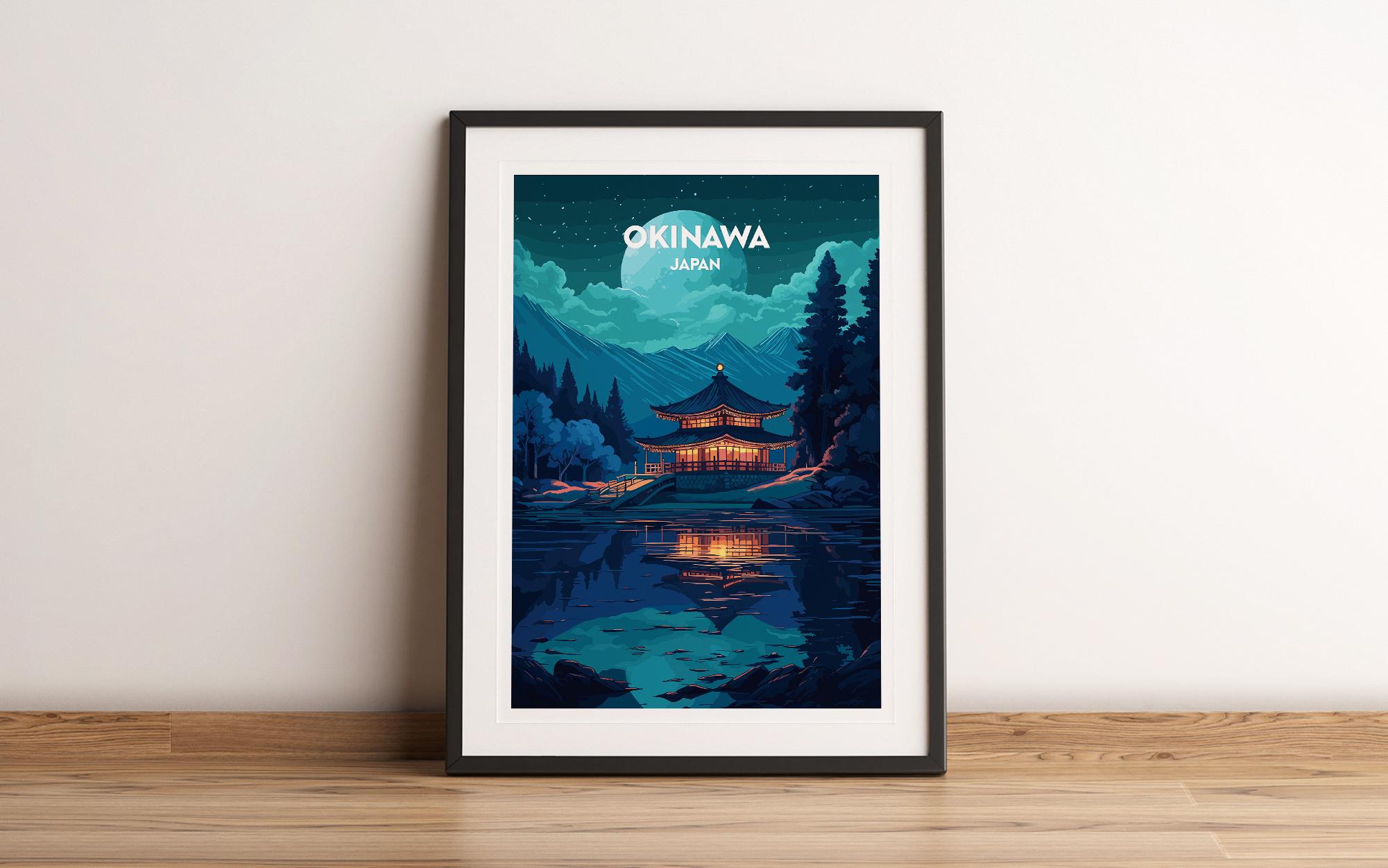 Okinawa Japan Print, Okinawa Poster, Okinawa Vintage Retro Print