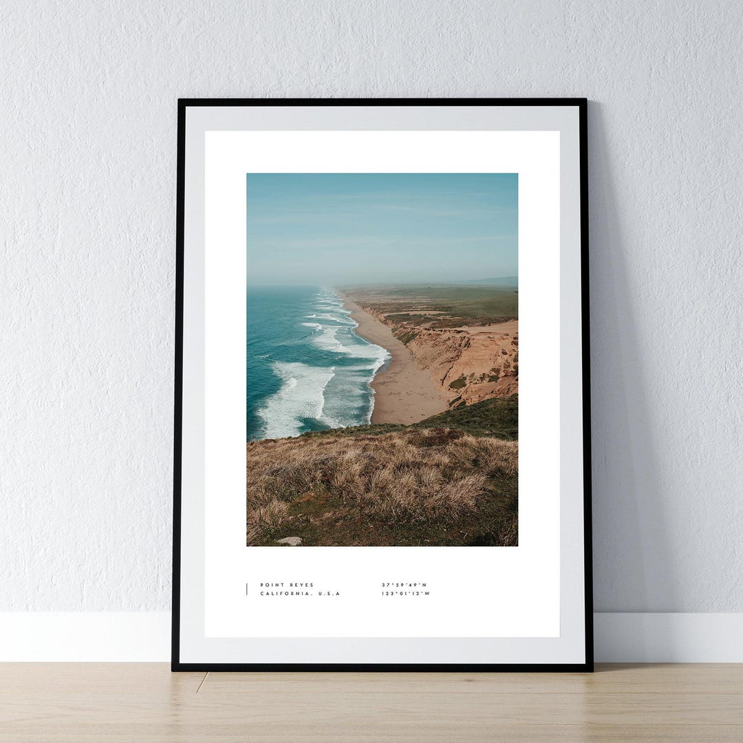 Point Reyes Poster Point Reyes Print Point Reyes Poster Point Reyes Coordinates Point ...