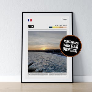 Nizza Frankreich Poster Frankreich Frankreich Frankreich Paris Wandkunst Frankreich Paris Koordinaten Fotodruck Reisegeschenk Poster Druck Home Wanddeko