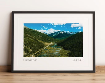 Independence Pass, Colorado Print, Colorado Poster, Colorado Coordinates, Colorado Wall Art, Colorado Photo Print, Colorado Travel, Decor