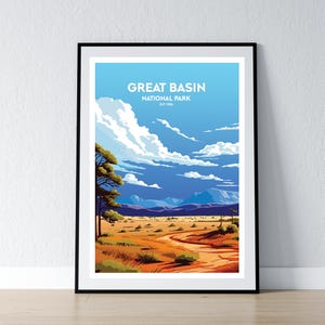 Great Basin Nationalpark Poster Print Minimalistisches Poster Druck bildende Kunst des Great Basin Nationalpark Poster Print Reisegeschenk WPA