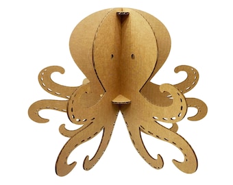 Cardboard Octopus  20'' wide / 6 braches