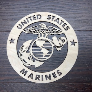 4'' - 14'' / United States Marines / Laser cut logo