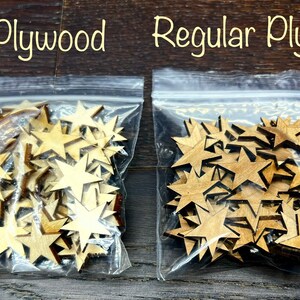 Bulk Laser-Cut Wooden Stars, Crafting Supplies, Baltic Birch Plywood bild 5