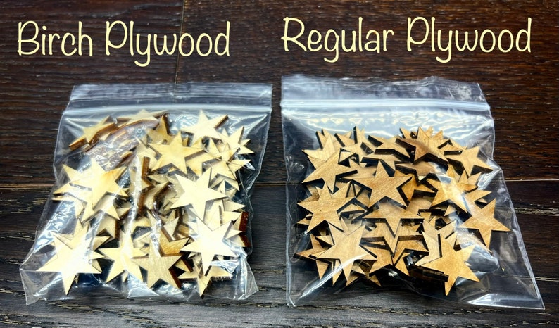 Bulk Laser-Cut Wooden Stars, Crafting Supplies, Baltic Birch Plywood bild 5