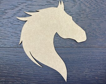 2 pcs Horse head / 1/16'' cardboard / 5'' to 14'' tall / laser cut