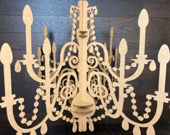 Cardboard Chandelier model 5-36'' wide