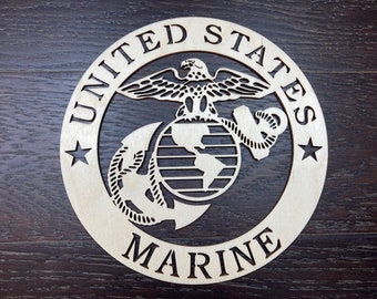 4'' - 14'' / United States Marine / Laser cut logo