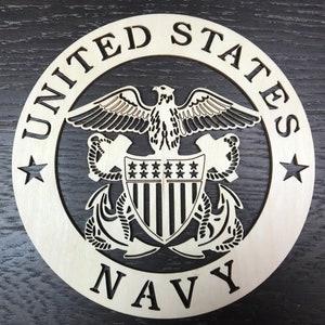 4&#39;&#39; - 14&#39;&#39; / United States Navy / Laser cut logo