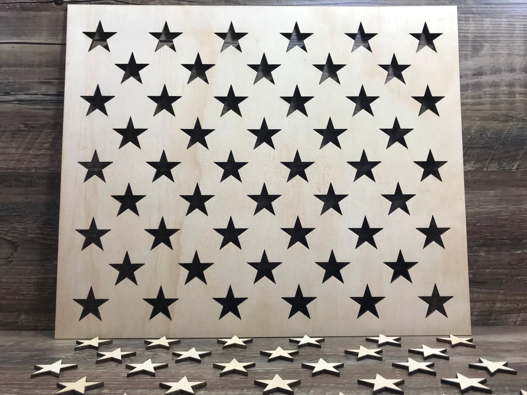 USA Flag 50 Stars Stencil