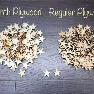 Bulk Laser-Cut Wooden Stars, Crafting Supplies, Baltic Birch Plywood bild 3