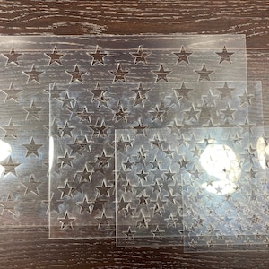 4 pack / USA Flag / 50 star&#39;s stencil / Mylar stencil / union stencil /0.5&#39;&#39; / 0.75&#39;&#39; / 1&#39;&#39;  / 1.25&#39;&#39;
