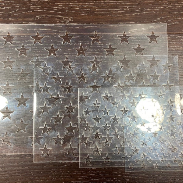 4 pack / USA Flag / 50 star's stencil / Mylar stencil / union stencil /0.5'' / 0.75'' / 1''  / 1.25''