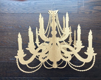 Cardboard Chandelier model 1-20'' wide / 4 braches