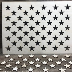 USA Flag / 50 star&#39;s stencil / wooden stencil / union stencil /0.5&#39;&#39; / 0.75&#39;&#39; / 1&#39;&#39;  / 1.25&#39;&#39;