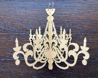 Cardboard Chandelier model 2-10'' wide / 4 branches