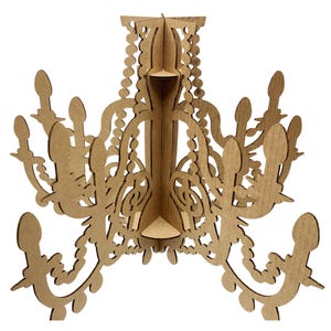 Cardboard Chandelier model 5-20&#39;&#39; wide / 5 branches