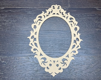 Mirror frame / 1/16'' cardboard / 5'' to 14'' tall / laser cut