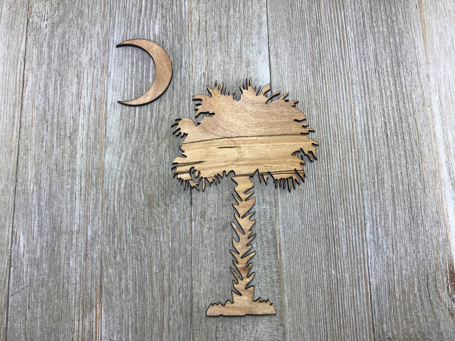 Palmetto Tree and Moon stencil / wood stencil / Laser cut Etsy