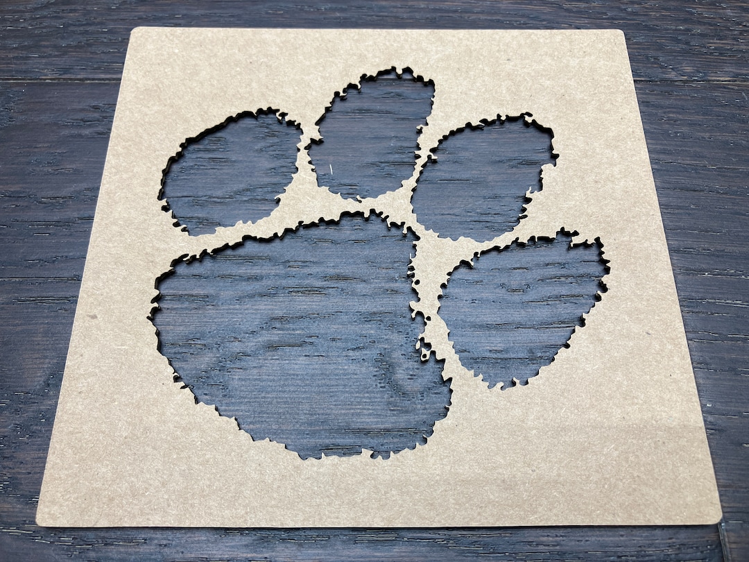 Tiger Paw Stencil / 1/16'' Cardboard Stencil / Etsy
