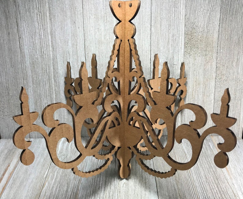 Laser cut Cardboard Chandelier model 220'' wide Etsy