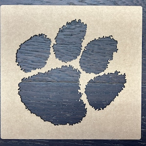 Tiger Paw stencil  / 1/16&#39;&#39; cardboard stencil  / 5&#39;&#39; to 14&#39;&#39;