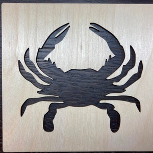 Pochoir crabe / pochoir en bois / Découpe laser / 6 à 14 po.