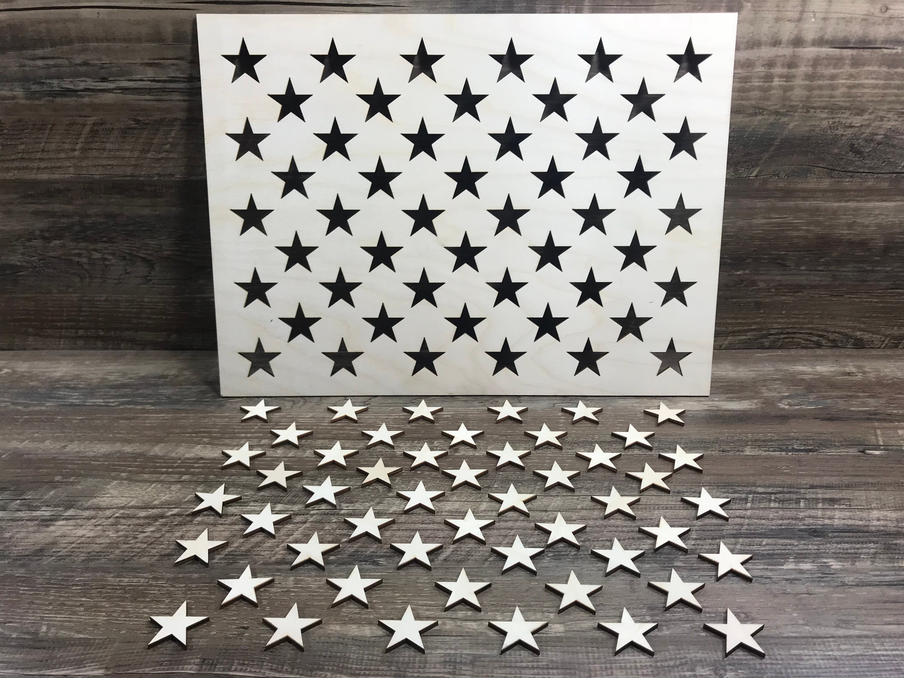 Large Metal Star Stencil for 5 Foot Wide Wood American Flags