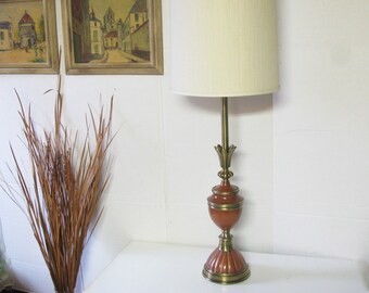 Postmodern Nova Of California Oak Wood Cylinder Floor Lamp with Wicker Rattan Shade