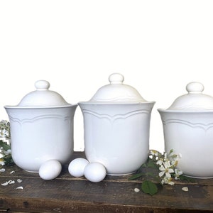 Pfaltzgraff Canister Set, Color Medley Buff Glossy, PFA69, FREE SHIPPING in the US