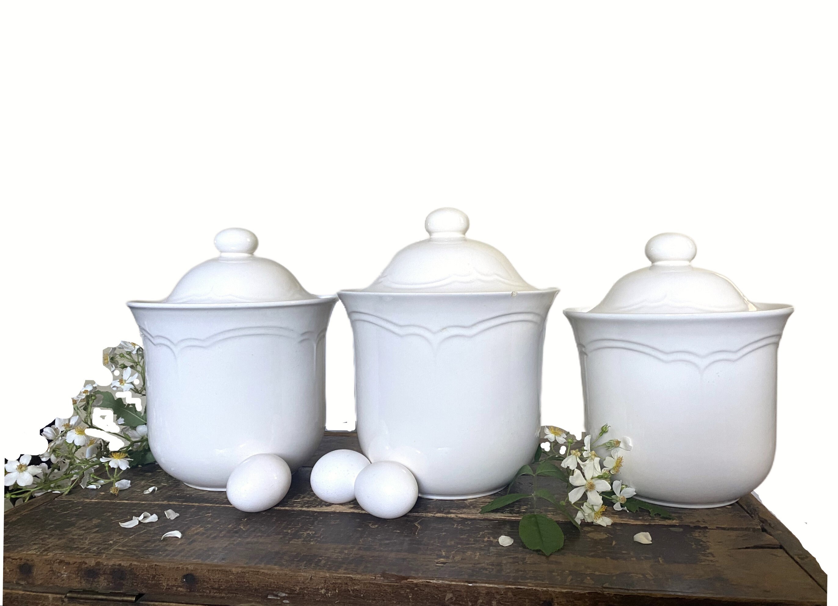 Pfaltzgraff Canister Set, Color Medley Buff Glossy, PFA69, FREE SHIPPING in the US