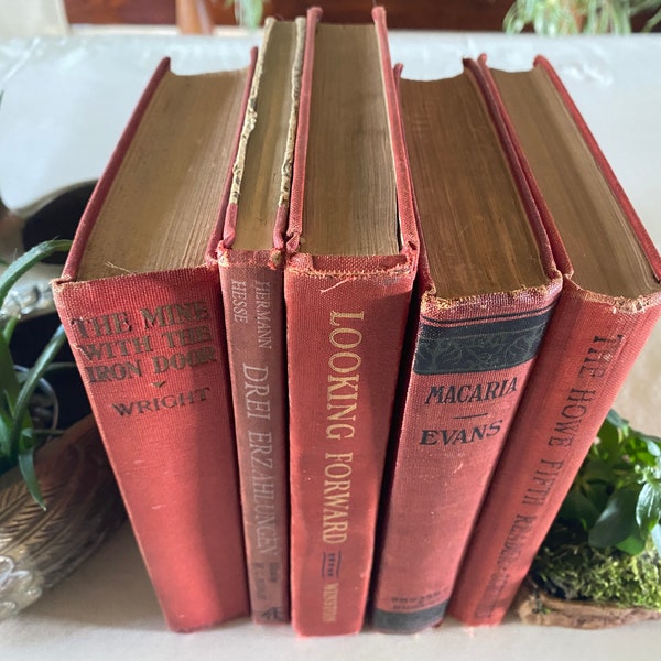 Red Book Stack, Faded Brick Red