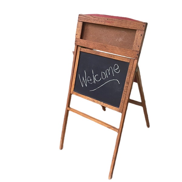 Vintage Chalkboard Easel, FREE SHIPPING, Converts to Desk