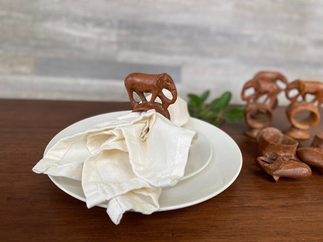 Elephant Napkin Rings, Set of 6, Animal, Jungle, Kid's Party, FREE ...