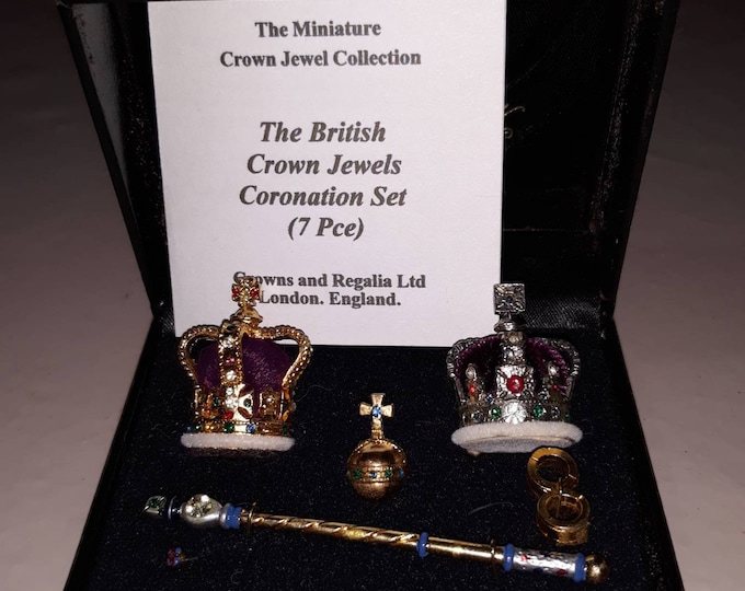 The Miniature Crown Jewels Collection the British Coronation Set 7 Pce Etsy