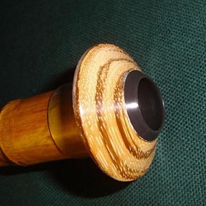 Zebrano exotic wood Microberlinia brazzavillensis Delrin / Buffalo horn / Reindeer Antler for professional Ney flutes image 7