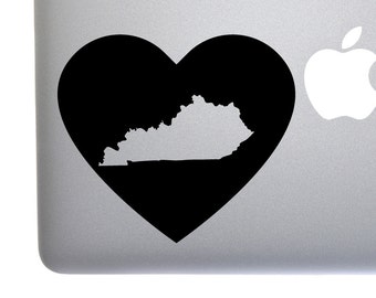 Kentucky miłość State Pride Heart-winylowe naklejki na MacBook, laptopa lub innego urządzenia