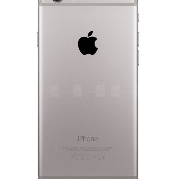 Black Apple Logo Overlay Vinyl Decal - For iPhone 6,Plus,5s,5c