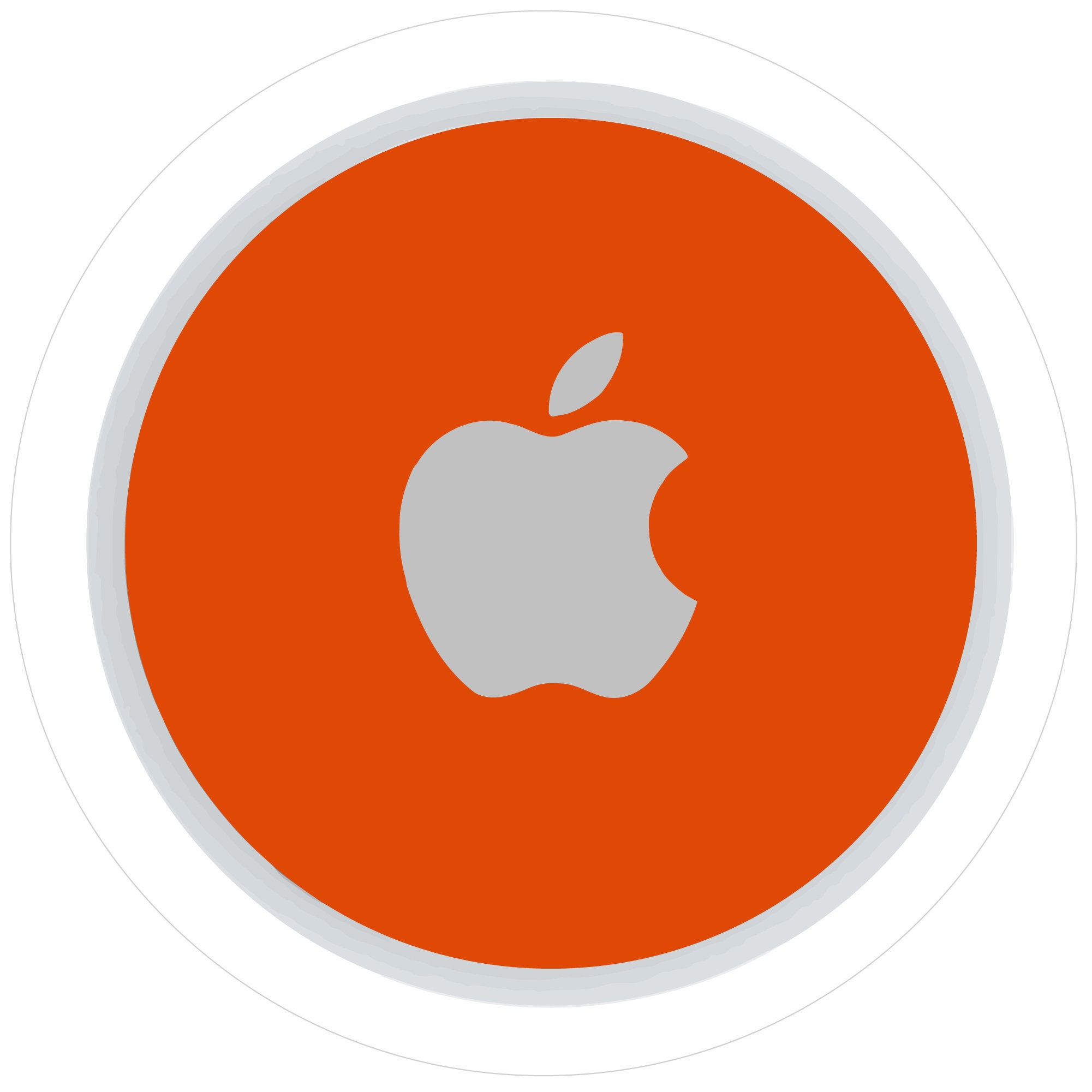 For iPhone 6,Plus,5s,5c Orange Apple Logo Overlay Vinyl Decal For iPhone 6,Plus,5s,5c Orange Apple Logo Overlay Vinyl Decal