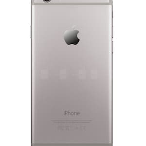 Chrome Apple Logo Overlay Vinyl Decal - For iPhone 6,Plus,5s,5c