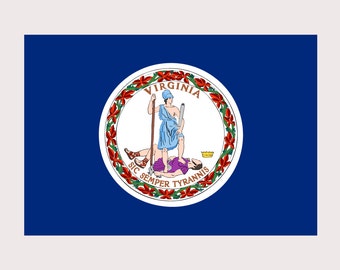 Virginia Pride State Flag - REFLECTIVE - Full Color Decal for Macbook, Laptop or other device