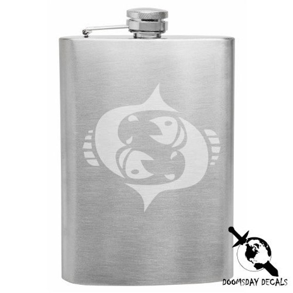8oz Gemini Stainless Steel Flask Zodiac 8oz Gemini Stainless Steel Flask Zodiac